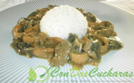 Anillas de pota con setas sitake OLYMPUS DIGITAL CAMERA