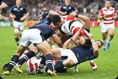 Mundial de Rugby: Escocia no dio a lugar a sorpresas venciendo 45-10 a Japón.