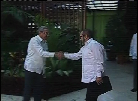 Santos, Castro y el guerrillero timochenko Santos, Castro y el guerrillero timochenko