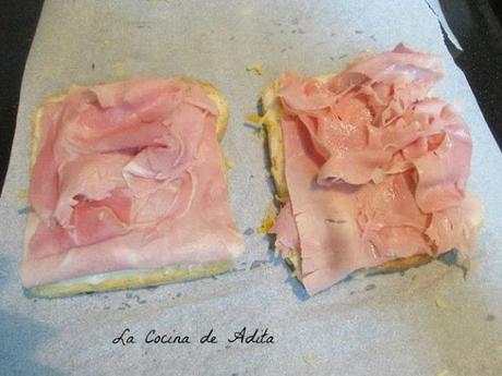 Croque Monsieur, sándwich francés Croque Monsieur, sándwich francés