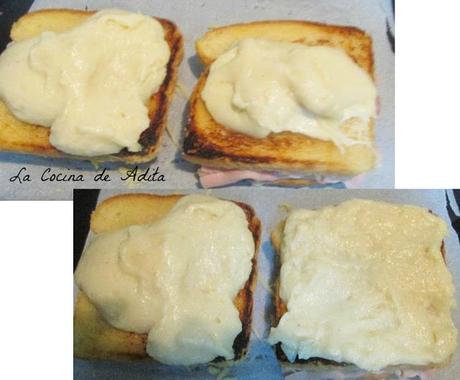 Croque Monsieur, sándwich francés Croque Monsieur, sándwich francés