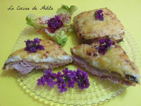 Croque Monsieur, sándwich francés Croque Monsieur, sándwich francés