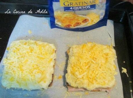 Croque Monsieur, sándwich francés Croque Monsieur, sándwich francés