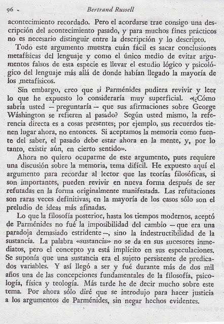 PARMÉNIDES EXPLICADO POR RUSSELL