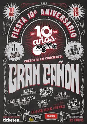 Costello Club celebra su décimo aniversario con un concierto de Gran Cañón