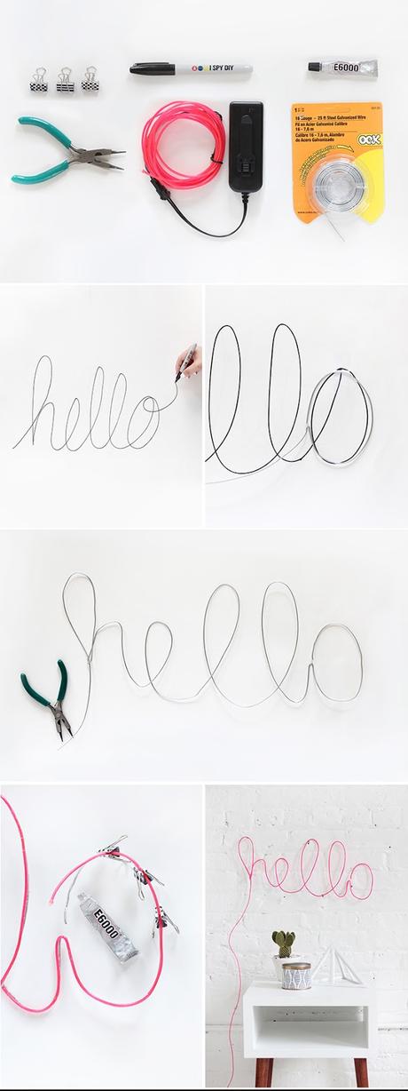 DIY: Letrero con luces de neón para sorprender a tus invitados DIY: Letrero con luces de neón para sorprender a tus invitados
