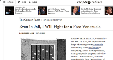 Leopoldo López en el  New York Times
