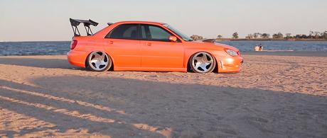 Slammed at the beach. Stance playero Slammed-at-the-beach-subaru-stance