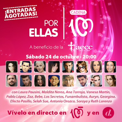 Cadena 100 Por Ellas 2015: Antonio Orozco, Los Secretos, Vanesa Martín, Laura Pausini, Maldita Nerea...