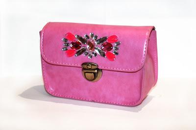 BOLSOS JOYA BY LARA GARABATEA CLUTCH FUCSIA PEDRERÍA