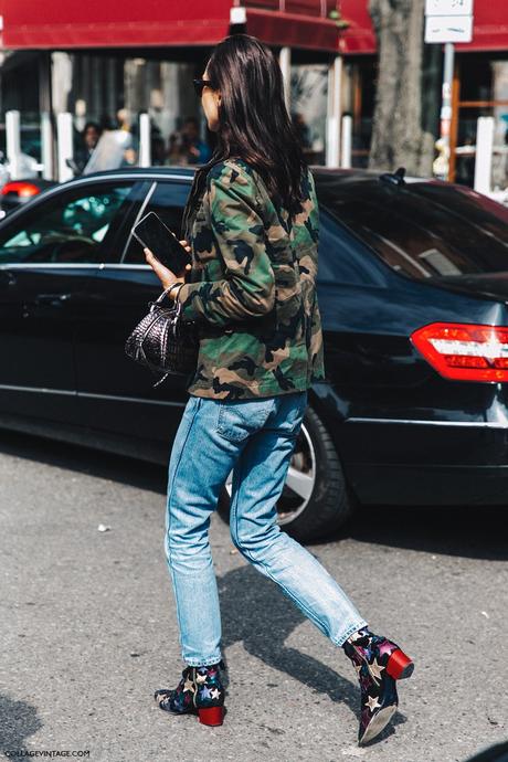 MFW-Milan_Fashion_Week-Spring_Summer_2016-Street_Style-Say_Cheese-Military_Jacket-Levis-Stars_Boots-Tommy_Hilfigher-