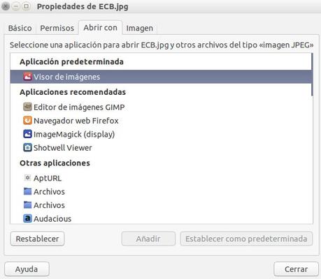 Como abrir un programa predeterminado para cada archivo en Ubuntu