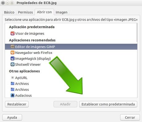 Como abrir un programa predeterminado para cada archivo en Ubuntu