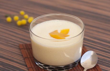 Crema fría de melocotón en almíbar la-cuchara-azul-crema-melocoton