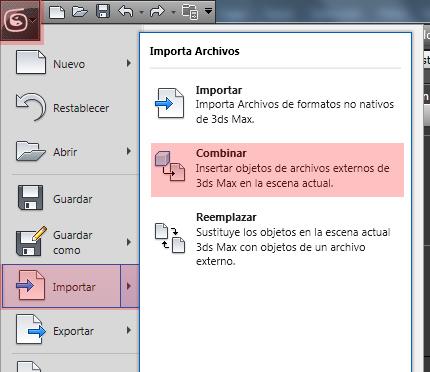 Como insertar un bloque .3Ds en el programa 3D Max