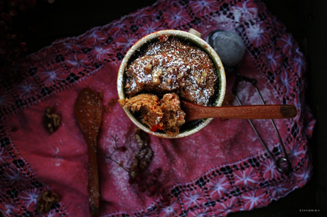 Mug cake integral  de zanahorias y nueces