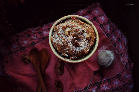 Mug cake integral  de zanahorias y nueces