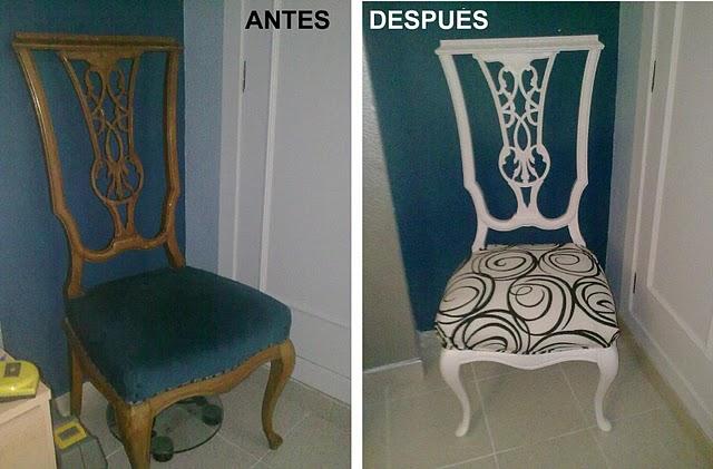 Antes y Después de la silla de Carolina