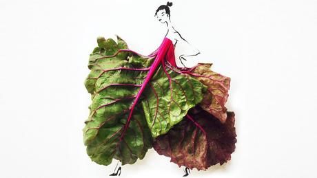 ¿Qué sucede si mezclamos moda + dibujos + comida?... : Gretchen Roehrs fruit-and-vegetables-become-fashion-dresses_the-illustrations-of-gretchen-roehrs
