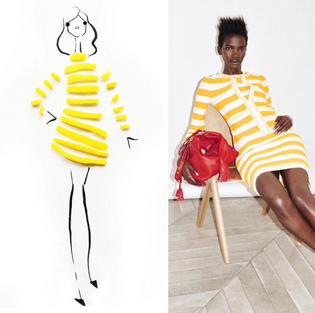 ¿Qué sucede si mezclamos moda + dibujos + comida?... : Gretchen Roehrs fruit-and-vegetables-become-fashion-dresses_the-illustrations-of-gretchen-roehrs
