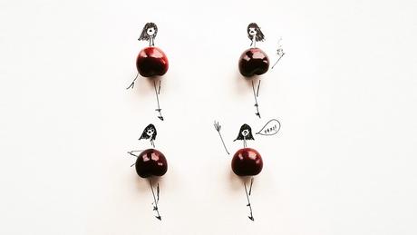 ¿Qué sucede si mezclamos moda + dibujos + comida?... : Gretchen Roehrs fruit-and-vegetables-become-fashion-dresses_the-illustrations-of-gretchen-roehrs