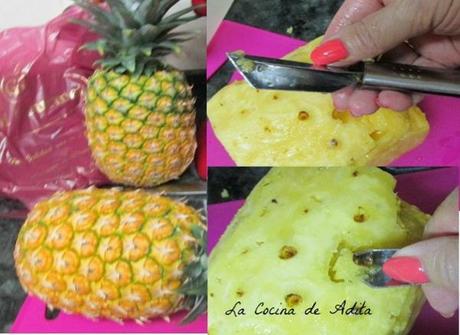 Piña y sandia caramelizada