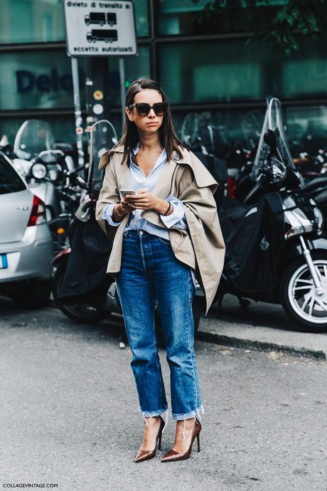 MFW-Milan_Fashion_Week-Spring_Summer_2016-Street_Style-Say_Cheese-Natasha_Goldenberg-Trench_Coat-Blue_Shirt-1