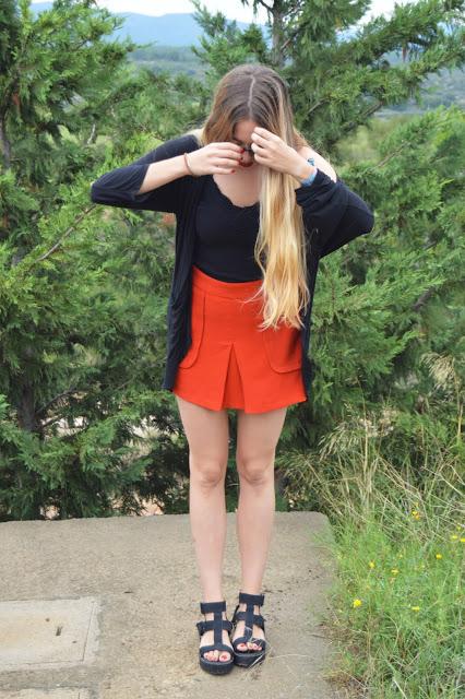 ORANGE SKIRT.