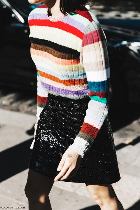 PARIS FASHION WEEK STREET STYLE #1 PFW-Paris_Fashion_Week-Spring_Summer_2016-Street_Style-Say_Cheese-Striped_Jumpsuit-Coco_mini_Skirt-