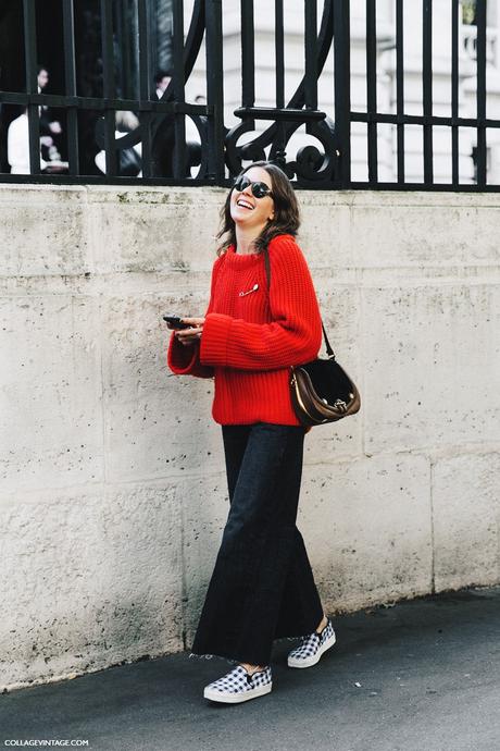 PARIS FASHION WEEK STREET STYLE #1 PFW-Paris_Fashion_Week-Spring_Summer_2016-Street_Style-Say_Cheese-Red_Sweater-