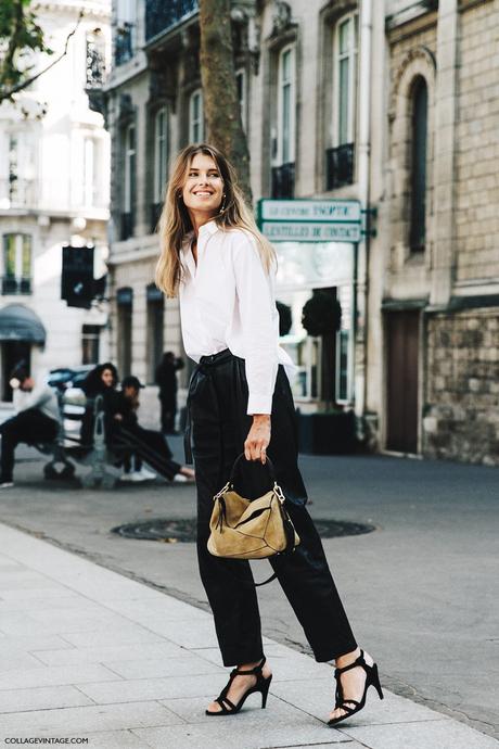 PARIS FASHION WEEK STREET STYLE #1 PFW-Paris_Fashion_Week-Spring_Summer_2016-Street_Style-Say_Cheese-Black_and_White-Loewe_Bag-