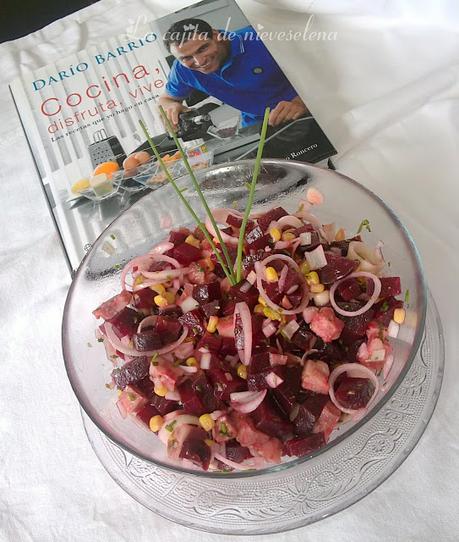Ensalada de remolacha y cabeza de jabalí de Darío Barrio Ensalada de remolacha y cabeza de jabalí de Darío Barrio