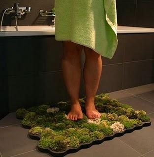 creative bath carpet - green, it is a Moss Carpet, maybe you could also make it out of DIY Wool Pom Poms: 