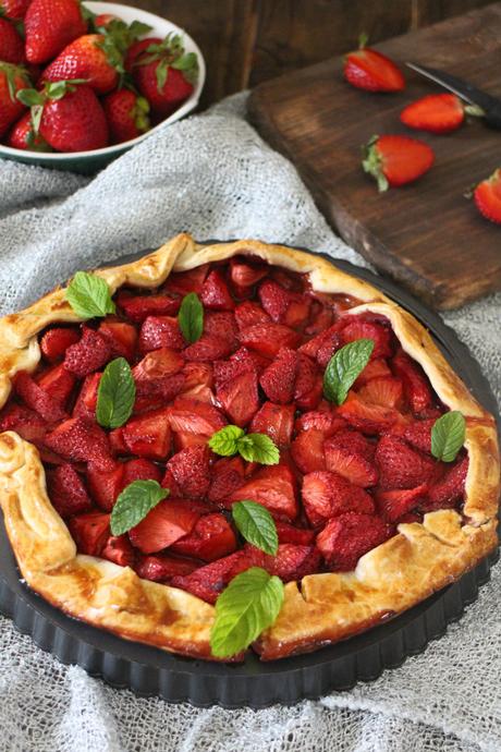 Galette de fresas balsámicas con un toque de pimienta negra galette-fresas, galette, fresas