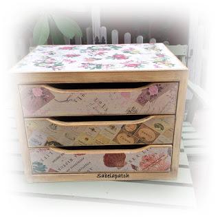 Cajonera con decoupage