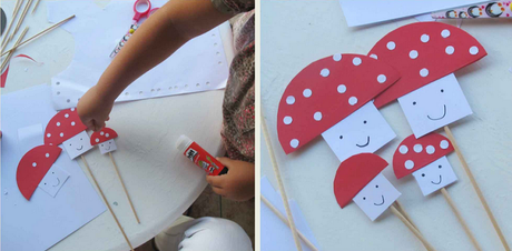 Busca setas en casa Manualidades setas de cartulina