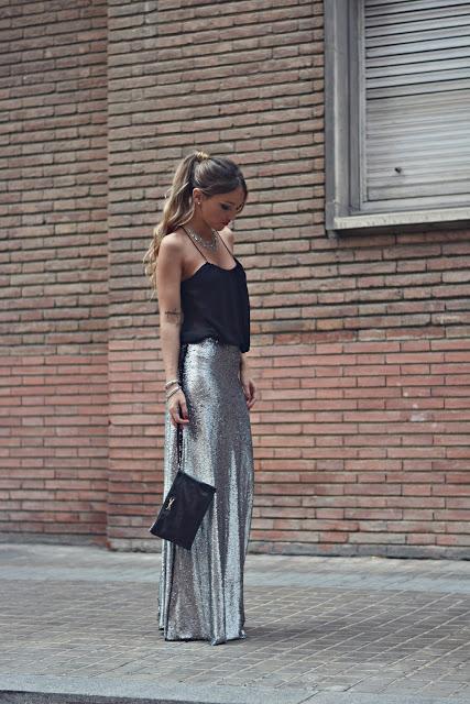 SEQUIN MAXI SKIRT