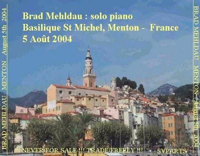 BRAD MEHLDAU: Brad Mehldau solo piano Live in Menton