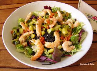 Ensalada de tallarines negros con vinagreta Ensalada de tallarines negros con vinagreta