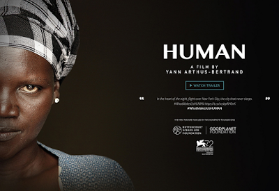 Portada de Human con el rostro de una mujer