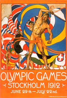 Juegos Olímpicos de Estocolmo 1912. Cartel anunciador