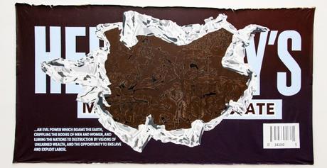 La mexicana Minerva Cuevas y 500 orejas de chocolate Minerva-Cuevas-Kurimanzutto-Feast-Famine-652x336-1