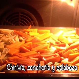 Bastones de chirivía, zanahoria  y calabaza