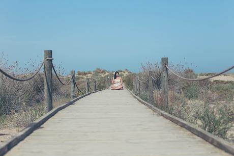 embarazada playa