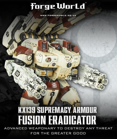 Novedades de Forge World: Tau KX139 Ta’unar Supremacy Armour with Fusion Eradicators Novedades de Forge World: Tau KX139 Ta’unar Supremacy Armour with Fusion Eradicators