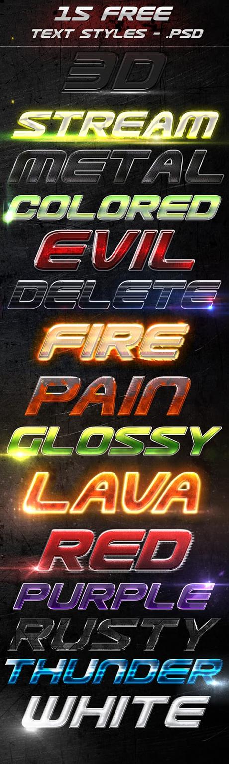 +40 Efectos y Estilos de Texto para Photoshop +40 Efectos y Estilos de Texto para Photoshop