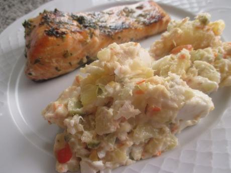 Receta: Ensaladilla Rusa .- La primera vez que la hago ensaladilla rusa, receta, cocina, gastronomia, blog de cocina, blog solo yo, solo yo, salmón al eneldo y naranja,