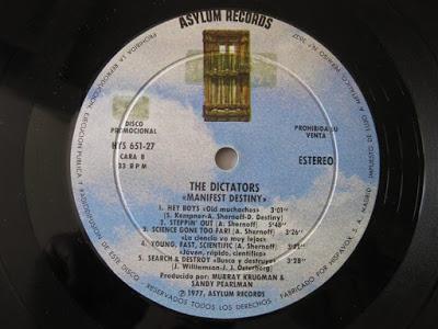 The Dictators - Manifest destiny lp 1977 The Dictators - Manifest destiny lp 1977