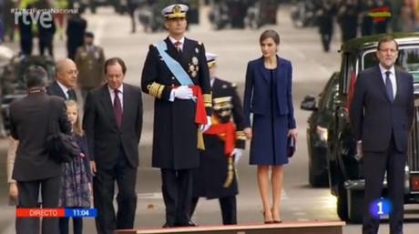 Dña. Letizia elegante y favorecida el Día de la Fiesta Nacional