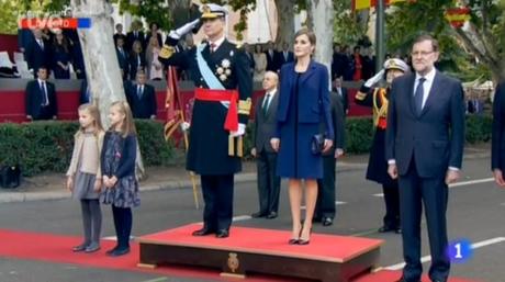 Dña. Letizia elegante y favorecida el Día de la Fiesta Nacional